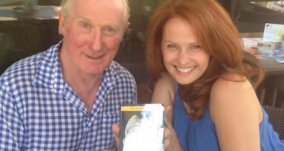 Keith Bulfin with a reader